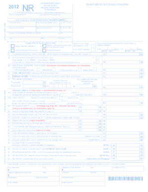 Delaware Non-Resident Income Tax Return