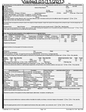 Freddie Mac Form 70 Appraisal Report