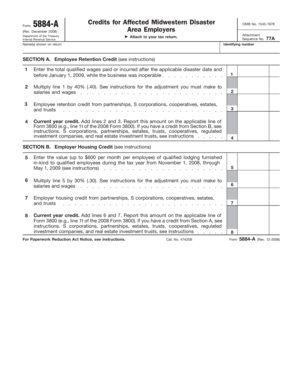 Form 5884-A Midwestern Disaster Credit