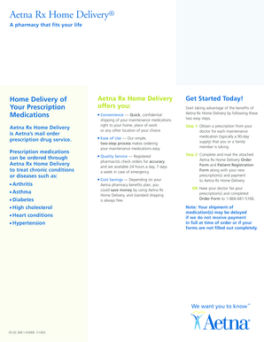 Aetna Rx Home Delivery Order Form