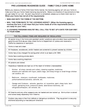 California Family Child Care Home Pre-Licensing Readiness Guide