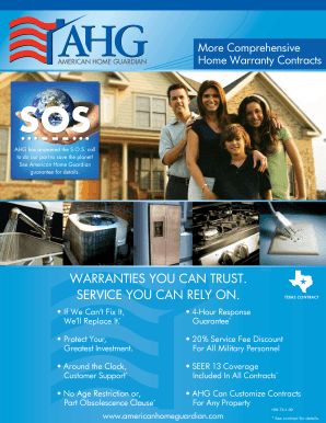 Texas Home Warranty Contract