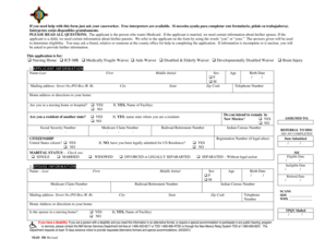 Medical Assistance Eligibility Application