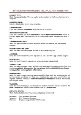 Applications Access Form