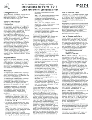 New York Farmers’ School Tax Credit Form IT-217
