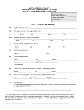 New York Discharge Permit Application