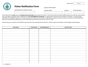 Visitor Notification Form