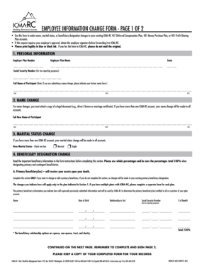 Employee Information Change Form