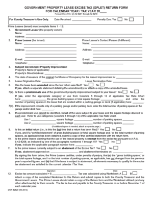 Government Property Lease Excise Tax Return Form