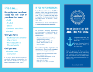 Boat Excise Tax Abatement Form