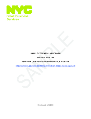 City of New York Vendor Payment Enrollment Form