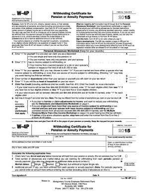 Form W-4P Withholding Certificate