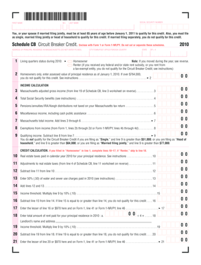 Massachusetts Circuit Breaker Credit Form