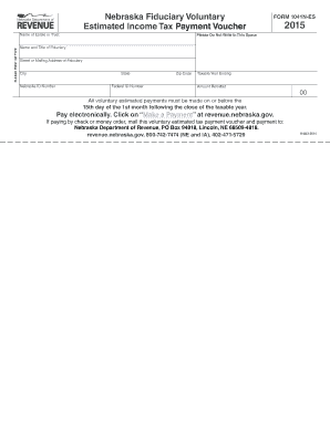 Nebraska Fiduciary Estimated Tax Voucher