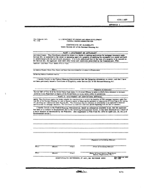FHA Certificate of Eligibility