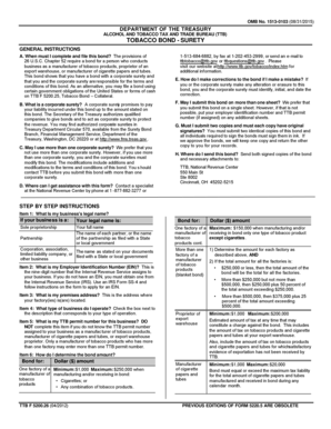 Tobacco Bond Surety Form