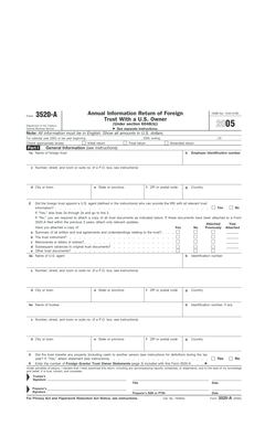 Form 3520-A Annual Information Return of Foreign Trust With a U.S. Owner