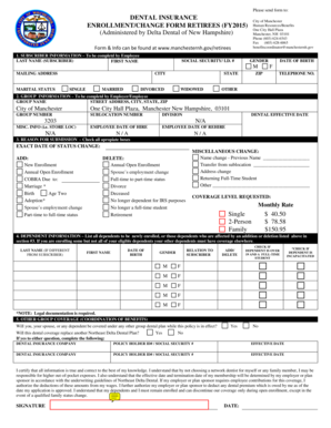 Dental Insurance Enrollment Form