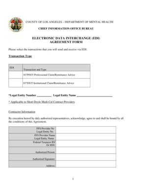 Los Angeles EDI Agreement Form