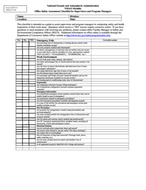 NOAA Office Safety Assessment Checklist