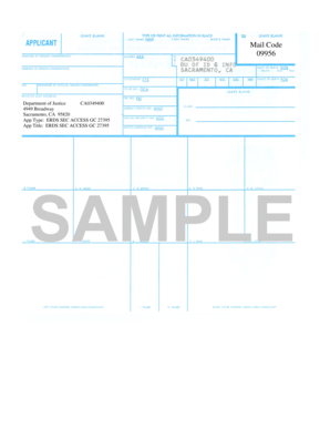 FBI Fingerprint Card