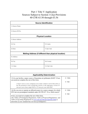 Title V Application