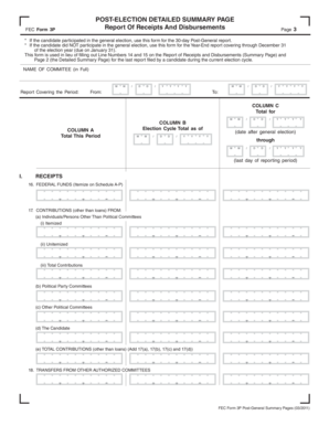 FEC Form 3P Post-General Summary