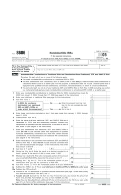 Form 8606 Nondeductible IRAs