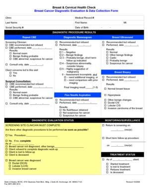 Breast and Cervical Health Check Form