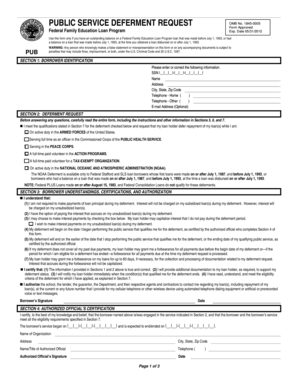 Public Service Deferment Request Form
