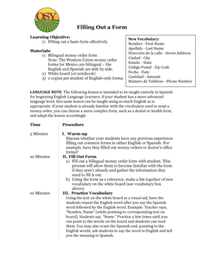 Bilingual Money Order Form