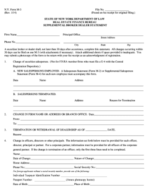 New York Supplemental Broker Dealer Statement