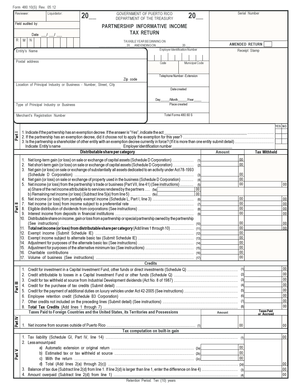 Puerto Rico Partnership Informative Income Tax Return
