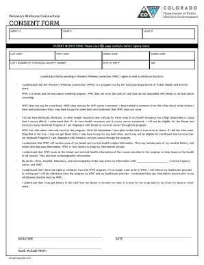 Women's Wellness Connection Enrollment Form