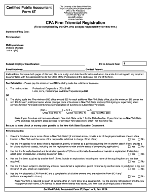 CPA Firm Triennial Registration Form