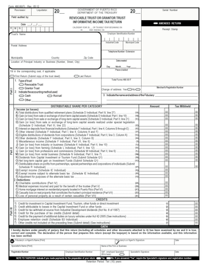 Puerto Rico Revocable Trust Informative Income Tax Return