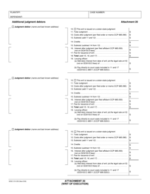 Writ of Execution Form