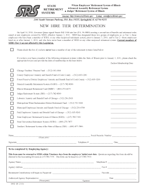 Illinois New Hire Tier Determination Form 1002