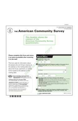 American Community Survey Form