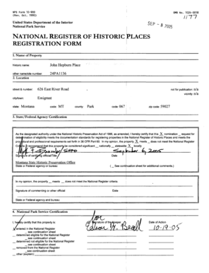 National Register of Historic Places Registration Form