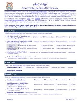 New Employee Benefits Checklist