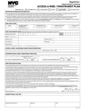 New York Commuter Benefits Access-A-Ride Form