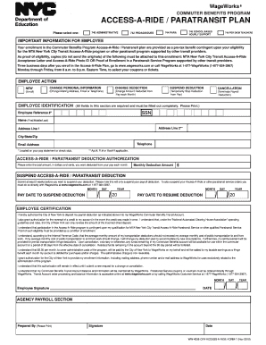 New York Commuter Benefits Access-A-Ride Form