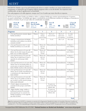 Cuestionario de Identificación de Trastornos por Consumo de Alcohol