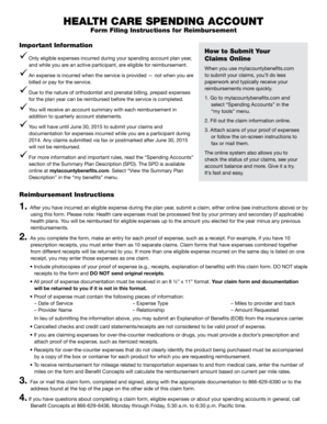 Health Care Spending Account Claim Form