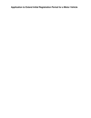 Georgia Motor Vehicle Registration Extension Form