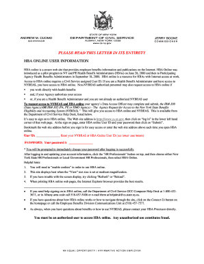 New York HBA Online Access Request