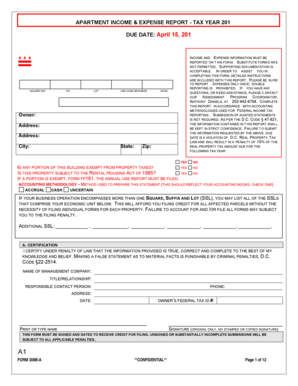 Apartment Income and Expense Report