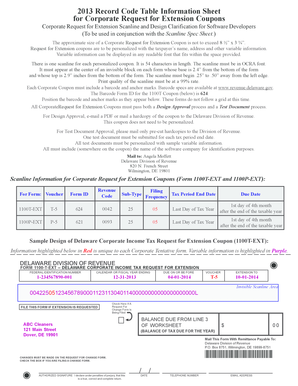 Delaware Corporate Income Tax Extension Request