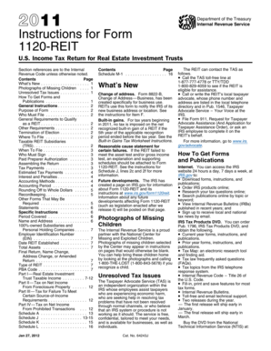 Instructions for Form 1120-REIT